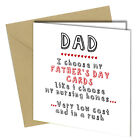 #1006 FATHERS DAY Greeting Card Dad Nursing Home HUMOUR Cheeky Funny Rude