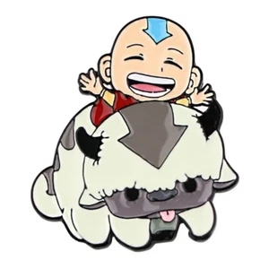 Nickelodeon - Avatar: The Last Airbender Aang & Appa Metal Enamel Hat Cap Pin - Picture 1 of 3