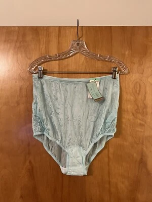 Bragas Vanity Fair de nailon vintage 13001 bragas de encaje niebla azul nuevas con etiquetas talla 8 Foto 1 de 4