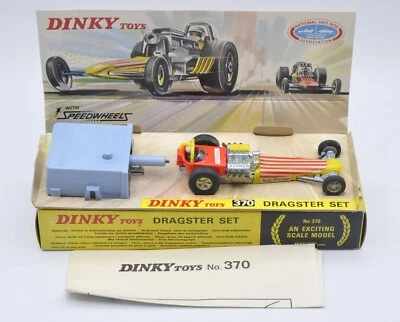 Dinky Toys 370 Dragster set w/Start-Unit NEW old stock in box - Immagine 1 di 4