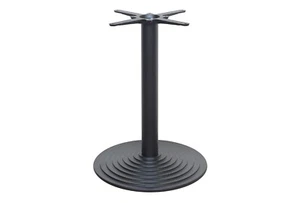 black premium cast iron table base dining restaurant cafe pub pyramid - round - Picture 1 of 6
