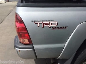 Tacoma TRD SPORT bedside decal RED/WHITE/BLACK 75996-04060-A0 Genuine OEM QT=1 - Picture 1 of 3