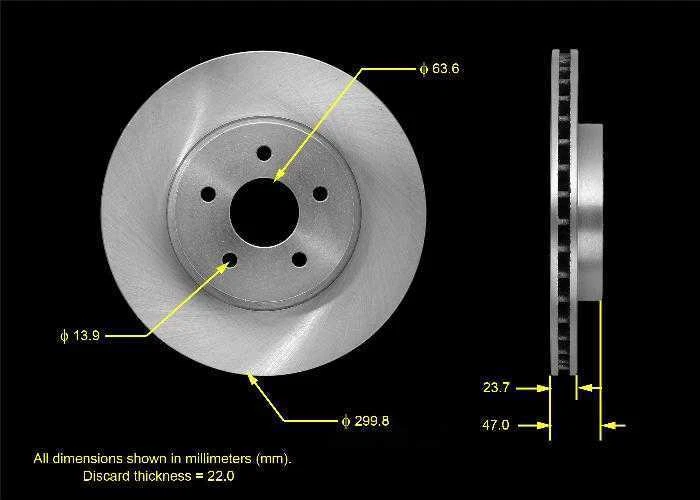 盘式制动转子 Bendix PRT5572 适合 01-08 捷豹 X 型 — 第 1/1 张图片