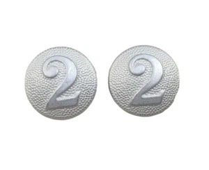 2PCS WW2 UFFICIALE TEDESCO CIOTTOLO TUNICA TUNICA CON DESIGNAZIONE DEL NUMERO " 2 " - Foto 1 di 4