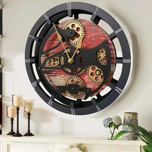 The Gears Reloj CANADA LINE REPISA RELOJ REDONDO (PARED HÍBRIDA) 16 PULGADAS ROJO LAVA - Imagen 1 de 12