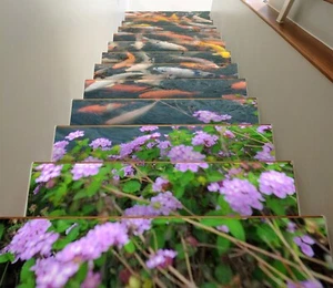 3D Blumen H006 Stair Risers Dekoration Fototapete Vinyl Aufkleber Tapete Erin - Picture 1 of 6