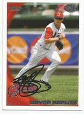 BOSTON RED SOX BRYCE BRENTZ SIGNED 2010 TOPPS PRO DEBUT ROOKIE CARD PAWTUCKET