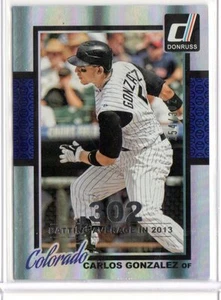 CARLOS GONZALEZ 2014 Donruss Career Stat Line #101 /302 (25% OFF) - Picture 1 of 1