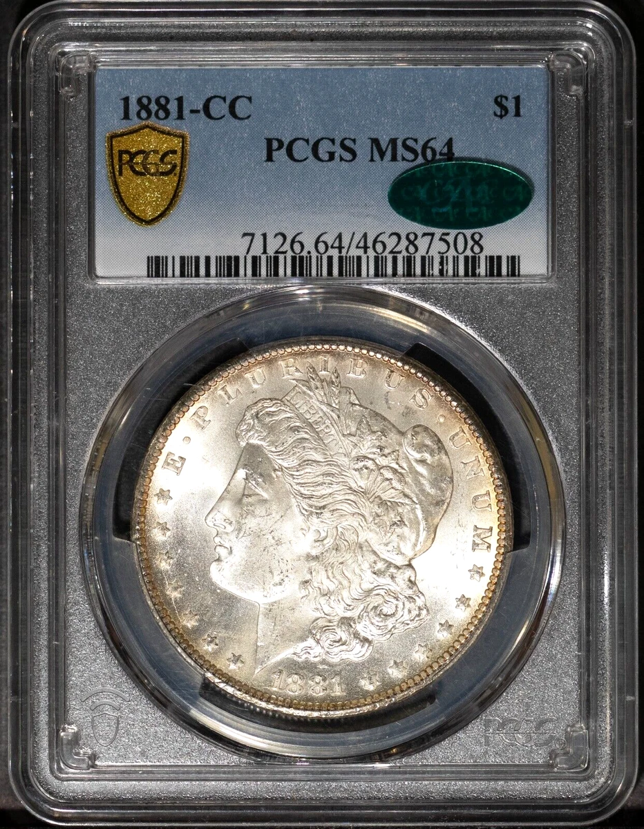 Carson City Grade MS 64 1881 Year Morgan US Dollars (1878-1921