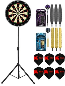 Bully Darts Full Home Kit Dartboard, Dartboard Stand & 2 Sets of Darts & Flights - Picture 1 of 4