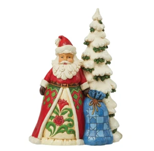 Jim Shore Share Christmas Spirit Santa junto al árbol con bolsa de juguetes 10 1/2" - Imagen 1 de 2
