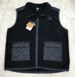 NWT THE NORTH FACE Men Royal Arch Fleece Full-Zip Vest Jacket Size XXL TNF Black - Picture 1 of 19