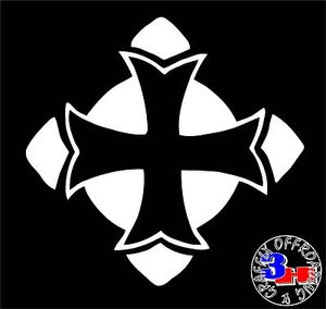 Cross Religious Car Window Vinyl Bumper Sticker Decal - Foto 1 di 1