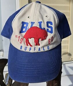 NFL Buffalo Bills ('47 Brand) Cap, Hat Adjustable Strap Blue, Red Embroidered 