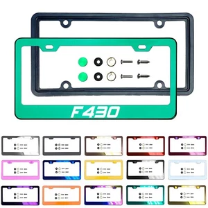 New Laser  Etched Stainless Steel License Frame Silicone Guard for  F430 - Picture 1 of 143