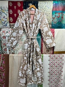 Bata Kimono Kantha de Algodón Acolchada de Lujo Bata de Invierno Regalo de Navidad - Imagen 1 de 10