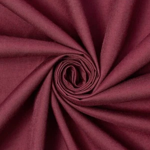 Wine Cotton Polyester Broadcloth Sewing Fabric 4+ yds 44" smooth breathable - Picture 1 of 2