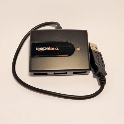 Amazon Basics - Ultra-Mini-USB-Hub, 4 Anschlüsse, USB 2.0, NEU&OVP - Bild 1 von 3