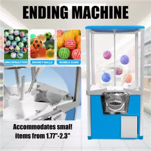 20" Kids Gumball Machine Coin Operated Bank Blue Bubble Gum Candy Dispenser New - Picture 1 of 9