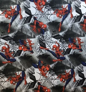 Fat Quarter Yard MARVEL Spiderman Fabric (18”x22”) 100% Cotton-Quilting/Mask - Picture 1 of 1