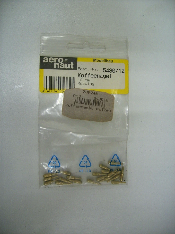 Aeronaut 548012 Koffeenägel 12 mm Messing - 20 Stück - Bild 1 von 1