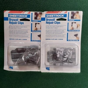 Sheetrock Drywall Repair Clips 6ct Repair Kit for 1/2" and 5/8" panels -- QTY 2 - Picture 1 of 6