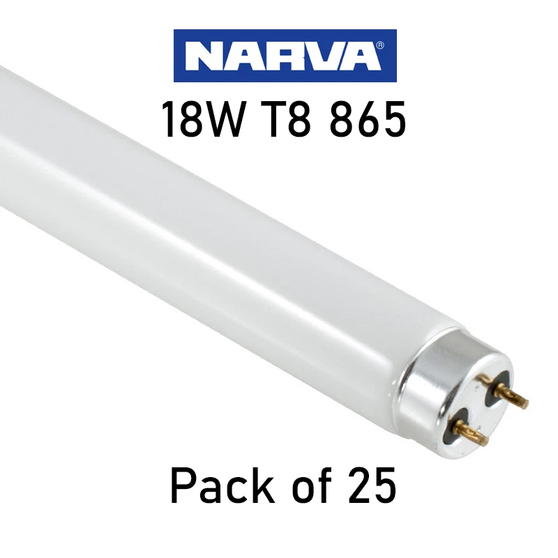 Fluorescent Tube Light T8 18W 6500K 2ft 600mm- Pack of 25 For Displays Aquariums - Image 1 of 4