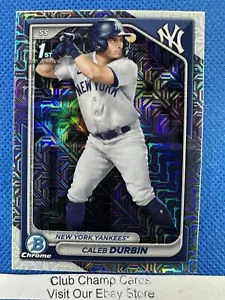 2024 #BCP-214 Caleb Durbin Bowman Chrome Prospect 1st Mega Mojo Yankees - Imagen 1 de 2
