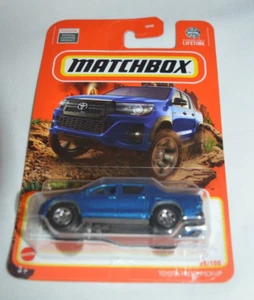 MATCHBOX 2024 MOUNTAIN EXPLORERS 35/100 - 2018 TOYOTA HILUX PICKUP METALLIC BLUE - Picture 1 of 5