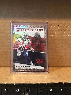 2016 Score Football- All Americans Jumbo Red Melvin Gordon #17/50 - Image 1 of 2