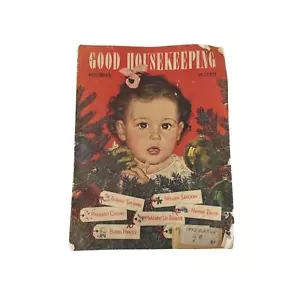 Vintage Christmas Magazine December 1943 Good Housekeeping World War II Ads - Imagen 1 de 7