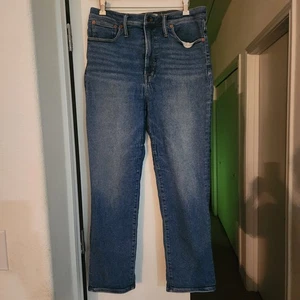 Madewell Jeans Donna 31 Il Perfetto Vintage Dritto Ultra Alto Rise Mom Denim - Foto 1 di 7