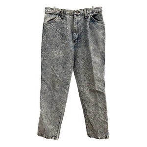 Vintage Rustler Jeans Blue Denim Stone Acid Washed VTG 1980s USA Men's 34x31.5 - Picture 1 of 5