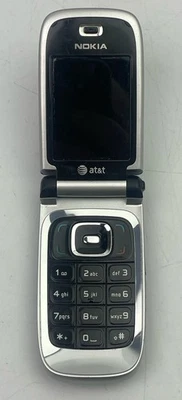 ⭐ NOKIA 6126 AT&T Black / Silver Flip Phone Vtg Handheld Cell Phone UNTESTED ⭐ - Image 1 of 4