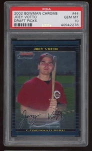 2002 Bowman Chrome Draft Picks #BDP44 Joey Votto PSA 10 Rookie Cincinatti Reds! - Picture 1 of 2
