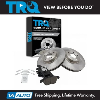 TRQ Front Brake Pad & Rotor Kit Brake Rotor For 2017-2018 Lincoln MKZ - Image 1 of 4