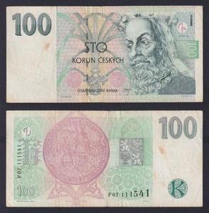Czech Republic 100 Korun Banknote 1997 P.-18d BB/VF - Picture 1 of 1