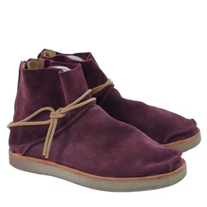 Satorisan Silverlake Suede Ankle Booties Tie Moccasins Purple Size 38 US 7.5  - Picture 1 of 9