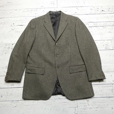 Polo Ralph Lauren Blazer Mens Large 42 Houndstooth Cashmere Italy Sport Jacket - Image 1 of 4