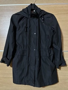 Westbound Women’s Sz L Black Hooded Light Jacket Coat Windbreaker - Picture 1 of 6