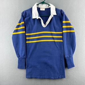 Vintage Canterbury New Zealand Rugby Shirt Mens Fits XS Blue Cotton Jersey 80s - Picture 1 of 13