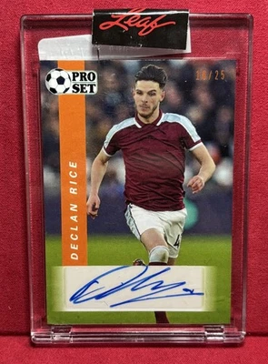 2022 Leaf Pro Set Declan Rice Arsenal West Ham Auto #PS-DR1 MINT! - Image 1 of 2