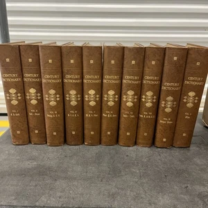 The Century Dictionary And Cyclopedia 1897 10 Volumes Set Colored Atlas RARE - Foto 1 di 10