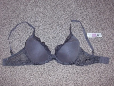 Sujetador camiseta Natori 32D plumas nuevo sin etiquetas 730023 gris carbón Foto 1 de 2