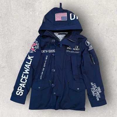 Abrigo Parka Azul Vuelo Espacial Avirex Proyecto Espacial Raro De Colección Talla Mediana Foto 1 de 4