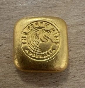 1oz 9999 Fine Gold Cast Bar Perth Mint Western Australia - Picture 1 of 2