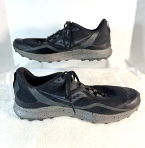 Zapatillas de Trail Running Saucony Peregrine 12 para Hombre Negras Grises Talla 10 Trail Grip - Imagen 1 de 12