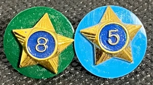 Ancienne broche étoile de service garçon scout revers doré - Photo 1/6
