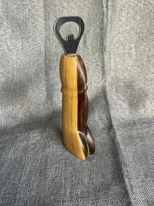 Wooden Rosewood Bottle Opener Penis Handle Hand Carved Phallus 6” - Picture 1 of 9