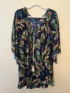 Naïf Damenkleid tropisches Muster Größe 2X - Bild 1 von 6